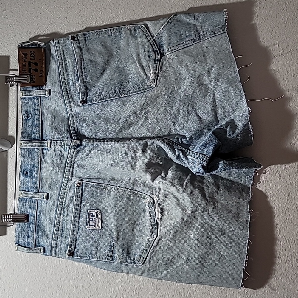 LEE W33 HIGH RISE 90's CUTOFF VINTAGE SUMMER DISTRESSED LOOSE DENIM GRUNGE SHORT